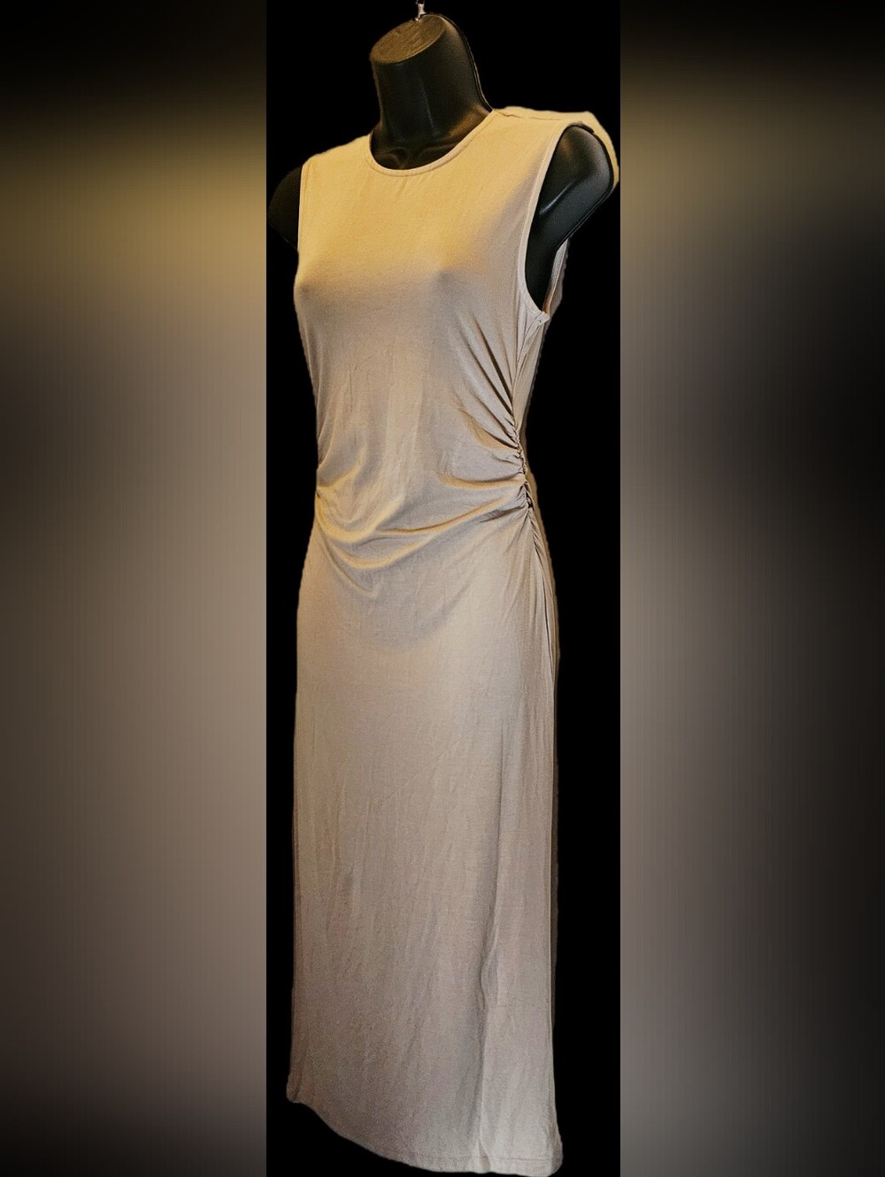 Rachel Parcell Muscle Tank Ruched Midi Dress